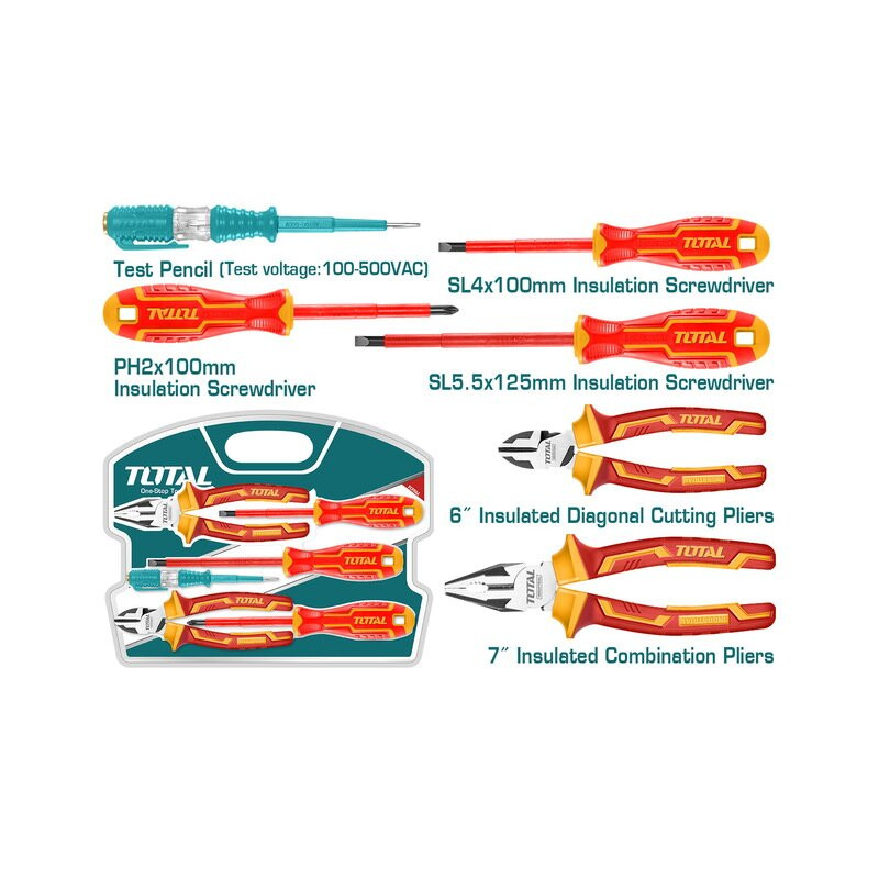 TOTAL ΣΕΤ ΕΡΓΑΛΕΙΑ ΧΕΙΡΟΣ 1000V 6ΤΕΜ