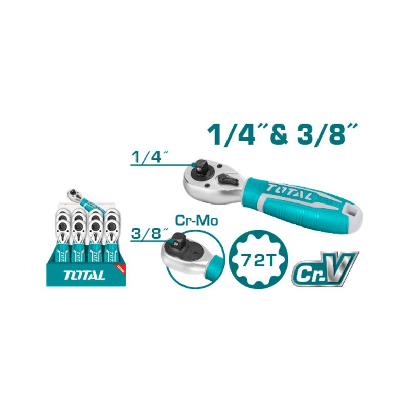 TOTAL ΕΠΑΓΓΕΛΜΑΤΙΚΗ ΜΙΝΙ ΚΑΣΤΑΝΙΑ 2 σε 1 1/4" & 3/8"